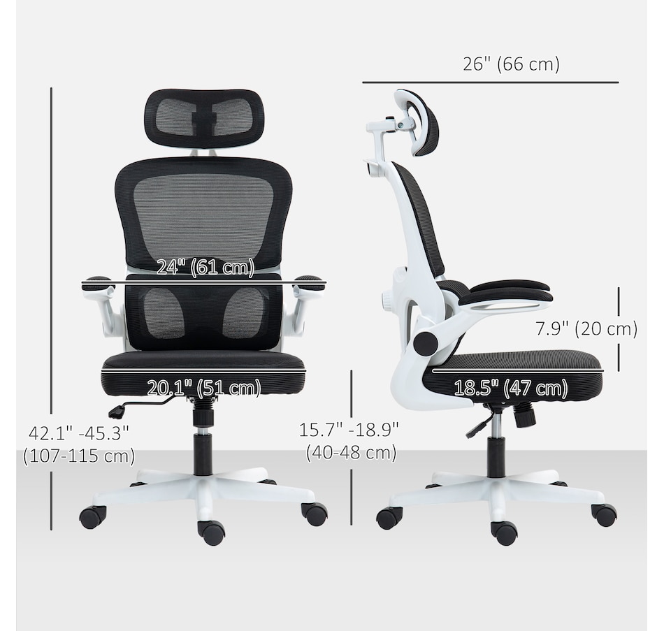 Image 947347_ALTMORE2.jpg, Product 947-347 / Price $134.99, HOMCOM Ergonomic Office Chair, Mesh Desk Chair with Lumbar Support, Black from HOMCOM on TSC.ca's Home & Garden department