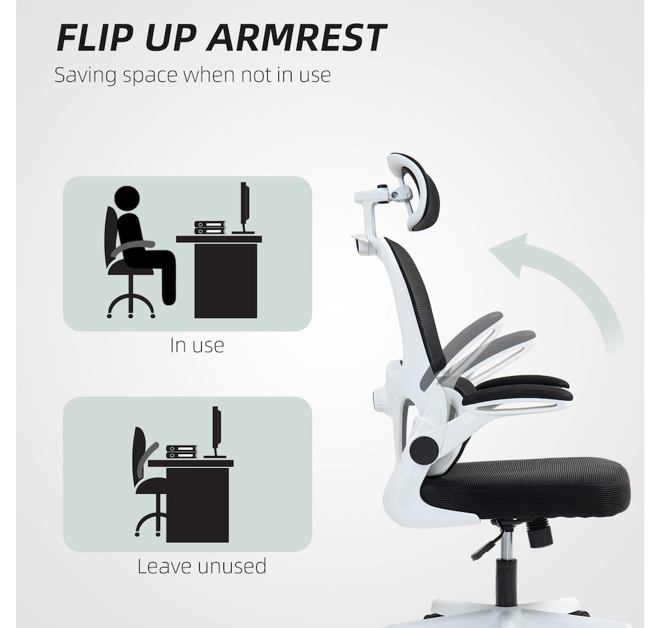 Image 947347_ALTMORE6.jpg, Product 947-347 / Price $134.99, HOMCOM Ergonomic Office Chair, Mesh Desk Chair with Lumbar Support, Black from HOMCOM on TSC.ca's Home & Garden department
