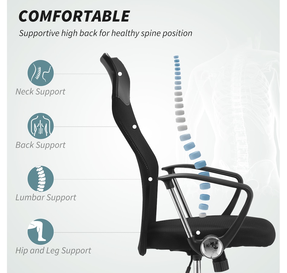 Image 947352_ALTMORE3.jpg, Product 947-352 / Price $94.99, HOMCOM Ergonomic Mesh Office Chair from HOMCOM on TSC.ca's Home & Garden department