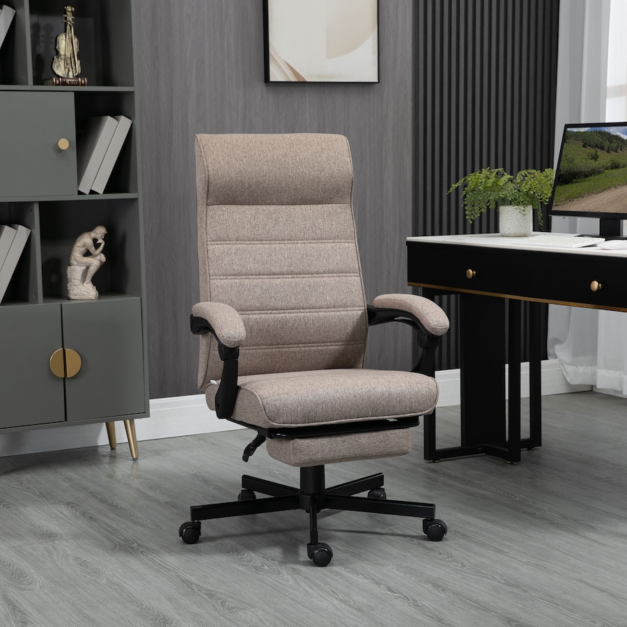 Image 947354_ALTMORE1.jpg, Product 947-354 / Price $164.99, Vinsetto High-Back Office Chair Linen Computer Desk Chair Brown from Vinsetto on TSC.ca's Home & Garden department