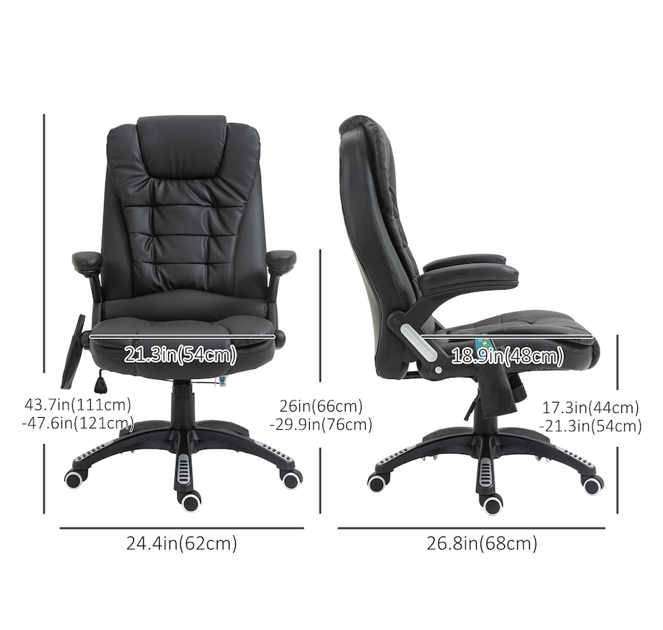 Image 947362_ALTMORE10.jpg, Product 947-362 / Price $154.99 - $184.99, HOMCOM Faux Leather Executive Office Chair Heated Massage Office Chair from HOMCOM on TSC.ca's Home & Garden department