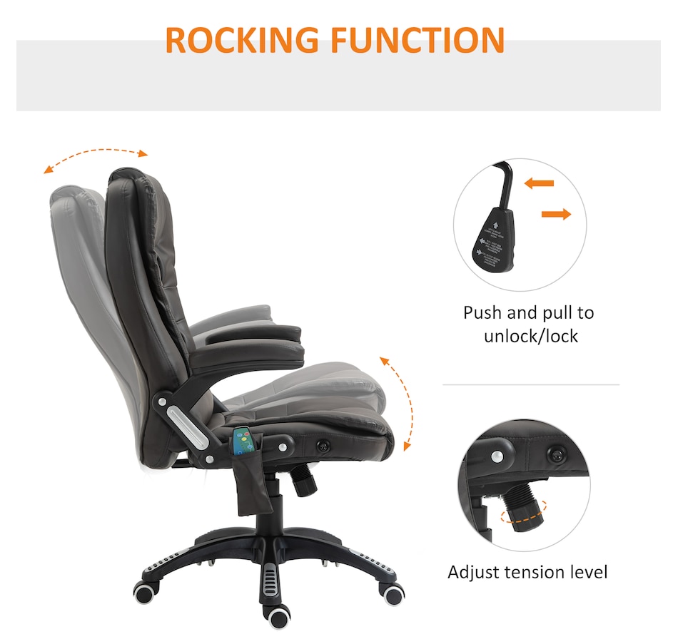 Image 947362_ALTMORE13.jpg, Product 947-362 / Price $154.99 - $184.99, HOMCOM Faux Leather Executive Office Chair Heated Massage Office Chair from HOMCOM on TSC.ca's Home & Garden department