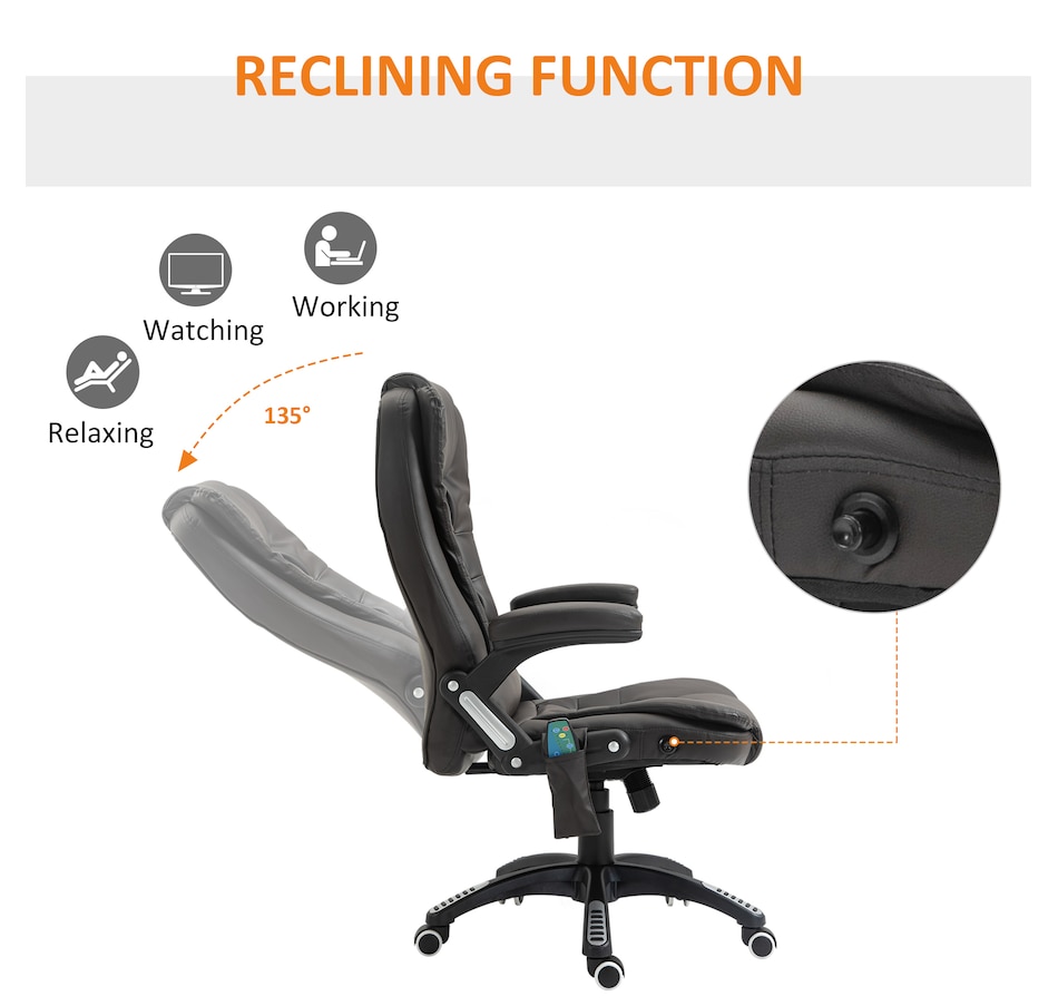 Image 947362_ALTMORE14.jpg, Product 947-362 / Price $154.99 - $184.99, HOMCOM Faux Leather Executive Office Chair Heated Massage Office Chair from HOMCOM on TSC.ca's Home & Garden department