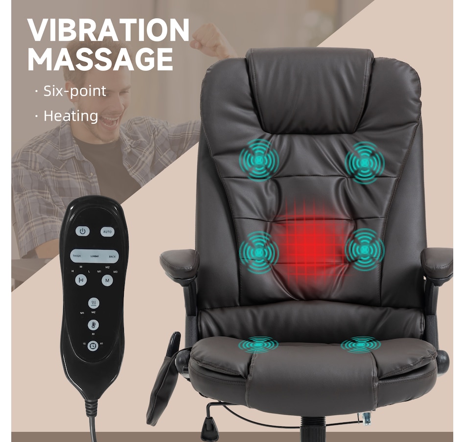 Image 947362_ALTMORE19.jpg, Product 947-362 / Price $154.99 - $184.99, HOMCOM Faux Leather Executive Office Chair Heated Massage Office Chair from HOMCOM on TSC.ca's Home & Garden department
