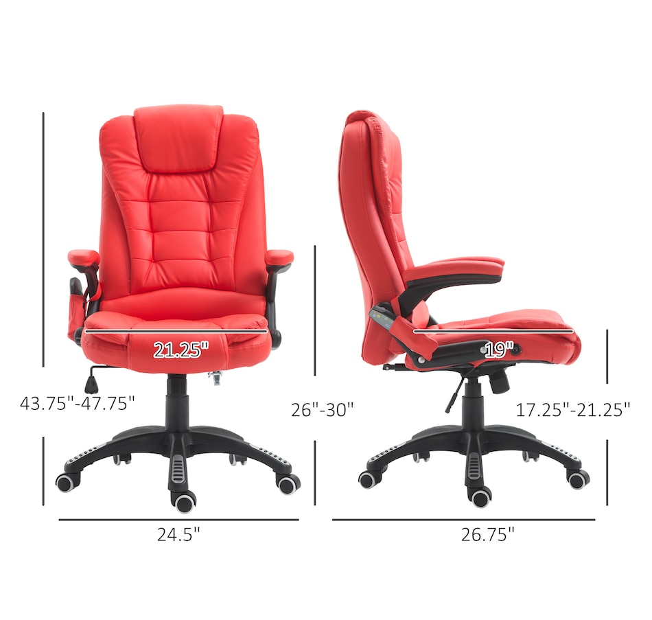 Image 947362_ALTMORE2.jpg, Product 947-362 / Price $154.99 - $184.99, HOMCOM Faux Leather Executive Office Chair Heated Massage Office Chair from HOMCOM on TSC.ca's Home & Garden department
