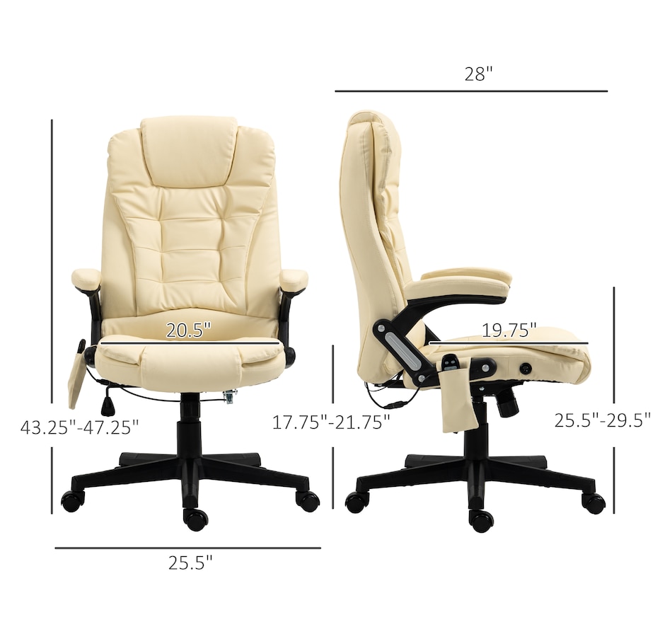 Image 947362_ALTMORE26.jpg, Product 947-362 / Price $154.99 - $184.99, HOMCOM Faux Leather Executive Office Chair Heated Massage Office Chair from HOMCOM on TSC.ca's Home & Garden department