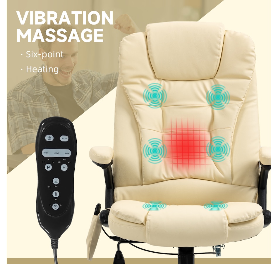 Image 947362_ALTMORE27.jpg, Product 947-362 / Price $154.99 - $184.99, HOMCOM Faux Leather Executive Office Chair Heated Massage Office Chair from HOMCOM on TSC.ca's Home & Garden department