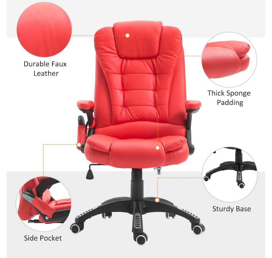 Image 947362_ALTMORE7.jpg, Product 947-362 / Price $154.99 - $184.99, HOMCOM Faux Leather Executive Office Chair Heated Massage Office Chair from HOMCOM on TSC.ca's Home & Garden department