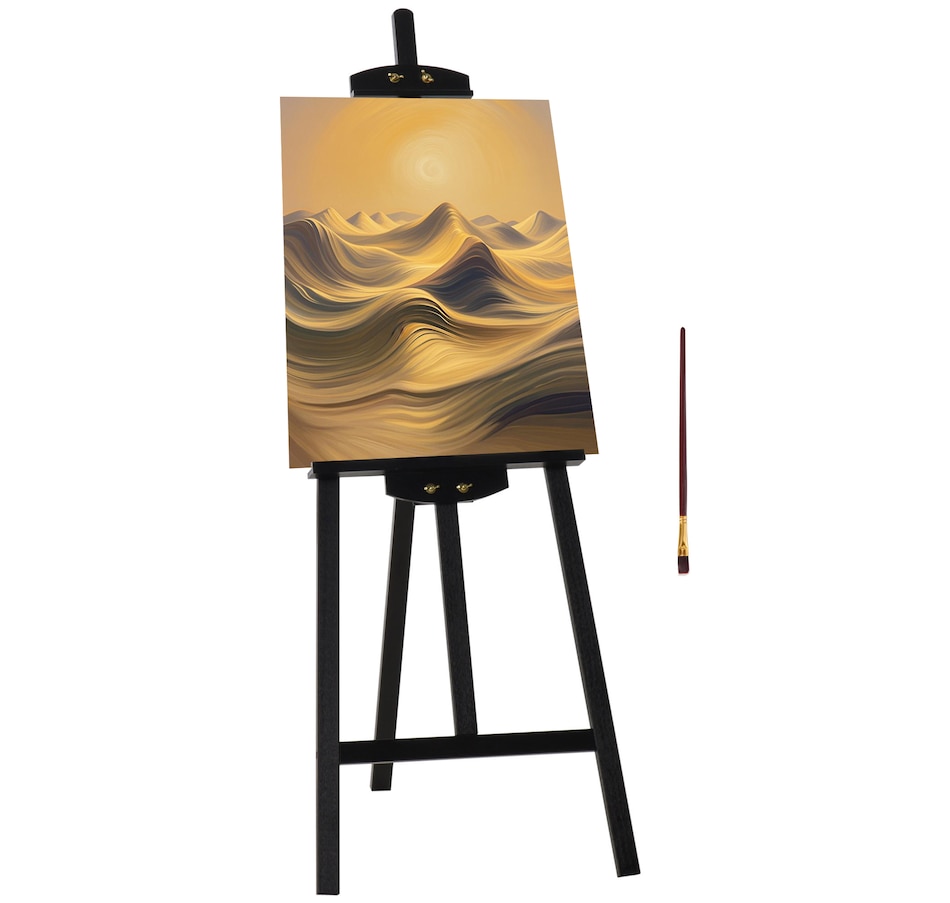 Image 947378.jpg, Product 947-378 / Price $49.99, HOMCOM 55" Adjustable Folding Art Easel Stand Painting Display Rack Black from HOMCOM on TSC.ca's Toys & Hobbies department