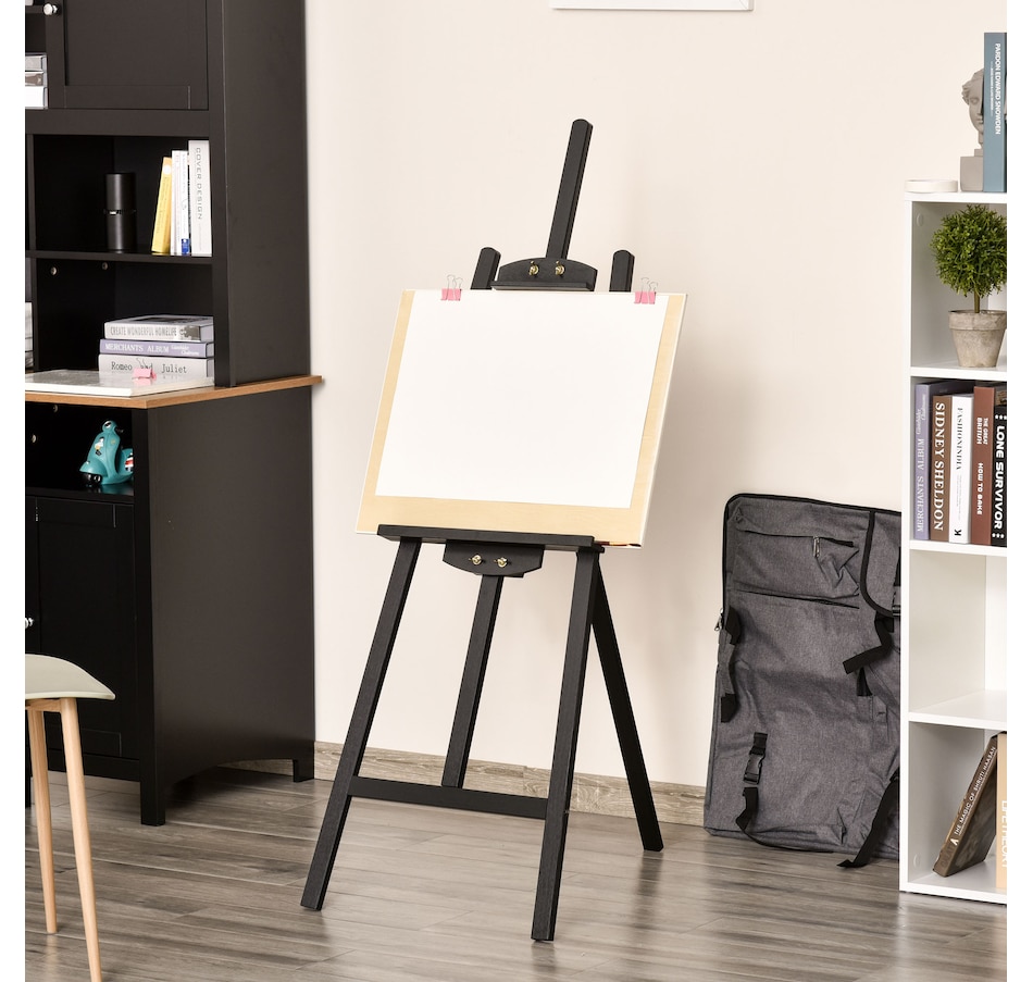 Image 947378_ALTMORE1.jpg, Product 947-378 / Price $49.99, HOMCOM 55" Adjustable Folding Art Easel Stand Painting Display Rack Black from HOMCOM on TSC.ca's Toys & Hobbies department