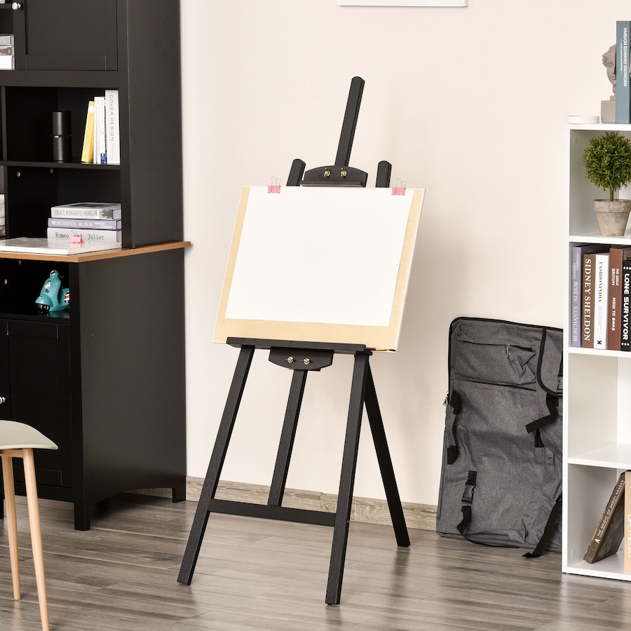 Image 947378_ALTMORE1.jpg, Product 947-378 / Price $60.76, HOMCOM 55" Adjustable Folding Art Easel Stand Painting Display Rack Black from HOMCOM on TSC.ca's Toys & Hobbies department