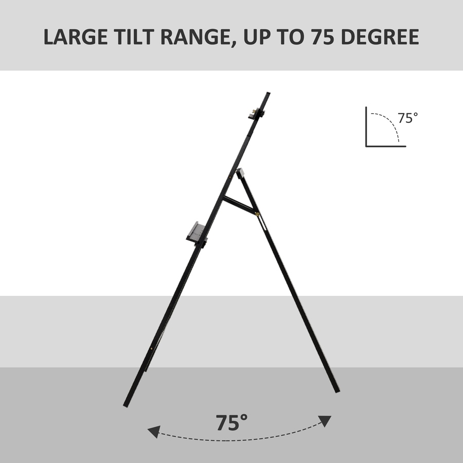 Image 947378_ALTMORE4.jpg, Product 947-378 / Price $60.76, HOMCOM 55" Adjustable Folding Art Easel Stand Painting Display Rack Black from HOMCOM on TSC.ca's Toys & Hobbies department