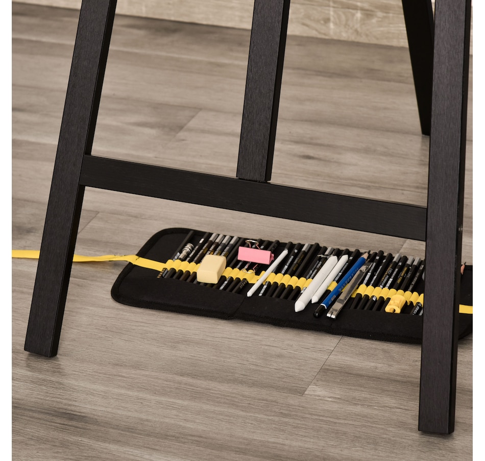 Image 947378_ALTMORE8.jpg, Product 947-378 / Price $49.99, HOMCOM 55" Adjustable Folding Art Easel Stand Painting Display Rack Black from HOMCOM on TSC.ca's Toys & Hobbies department