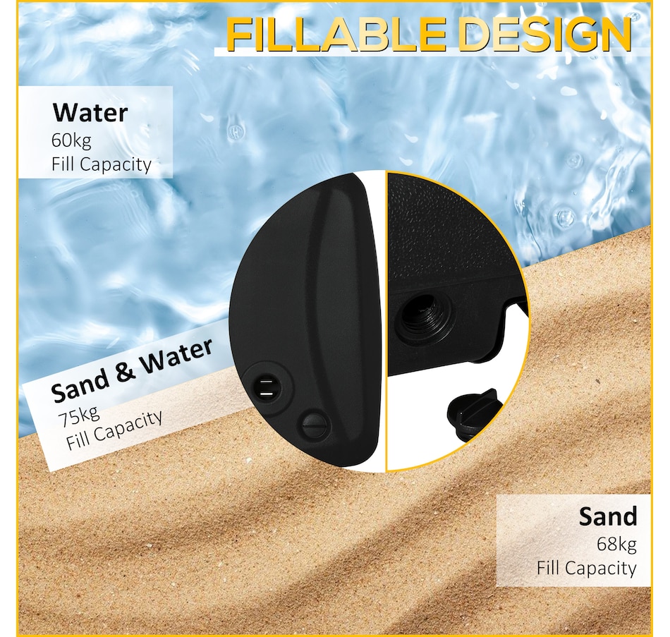 Image 947394_ALTMORE4.jpg, Product 947-394 / Price $79.99, Outsunny Plastic Cantilever Offset Umbrella Base Stand with Wheels, Black from Outsunny on TSC.ca's Home & Garden department
