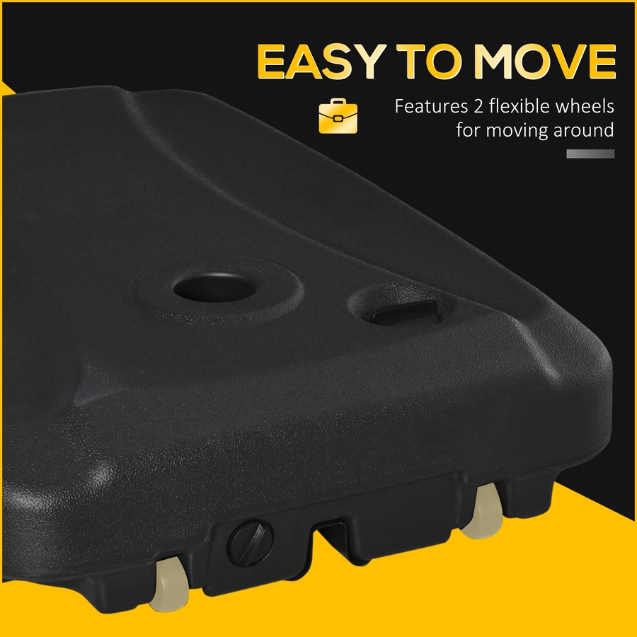 Image 947394_ALTMORE6.jpg, Product 947-394 / Price $89.99, Outsunny Plastic Cantilever Offset Umbrella Base Stand with Wheels, Black from Outsunny on TSC.ca's Home & Garden department