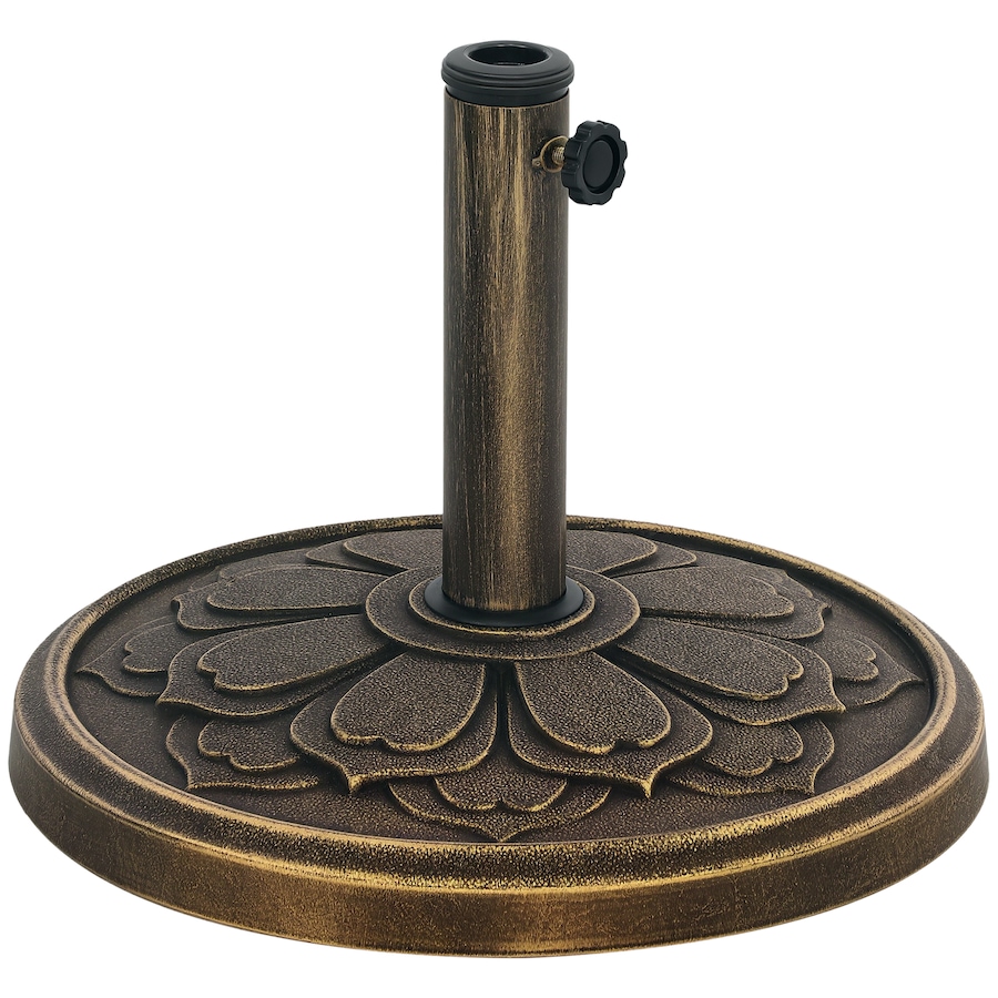 Image 947401.png, Product 947-401 / Price $64.99, Outsunny Patio Umbrella Base, 26 lbs Resin Outdoor Umbrella Stand, Bronze from Outsunny on TSC.ca's Home & Garden department