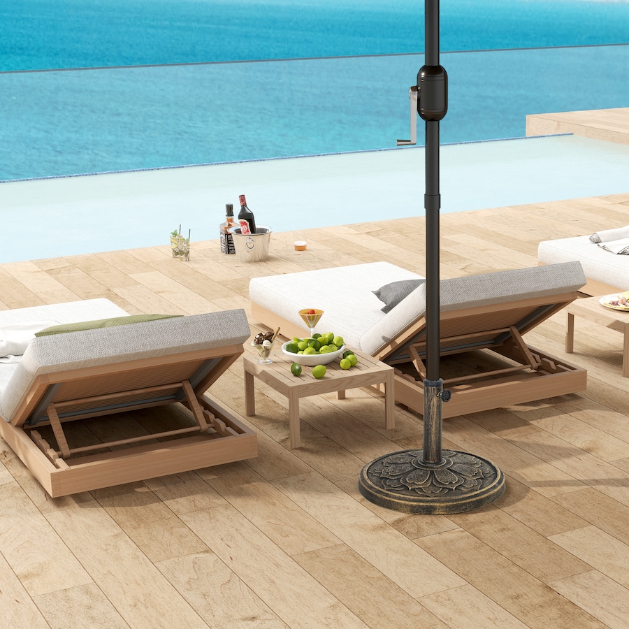Image 947401_ALTMORE6.jpg, Product 947-401 / Price $64.99, Outsunny Patio Umbrella Base, 26 lbs Resin Outdoor Umbrella Stand, Bronze from Outsunny on TSC.ca's Home & Garden department