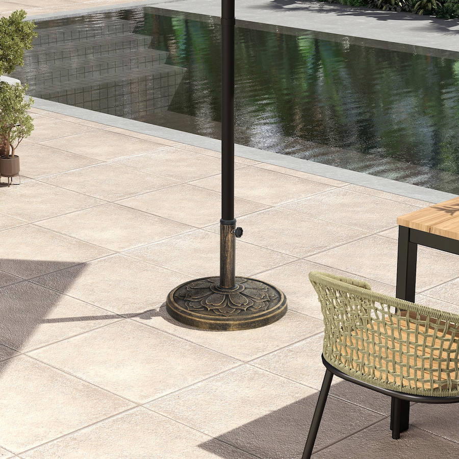Image 947401_ALTMORE8.jpg, Product 947-401 / Price $64.99, Outsunny Patio Umbrella Base, 26 lbs Resin Outdoor Umbrella Stand, Bronze from Outsunny on TSC.ca's Home & Garden department