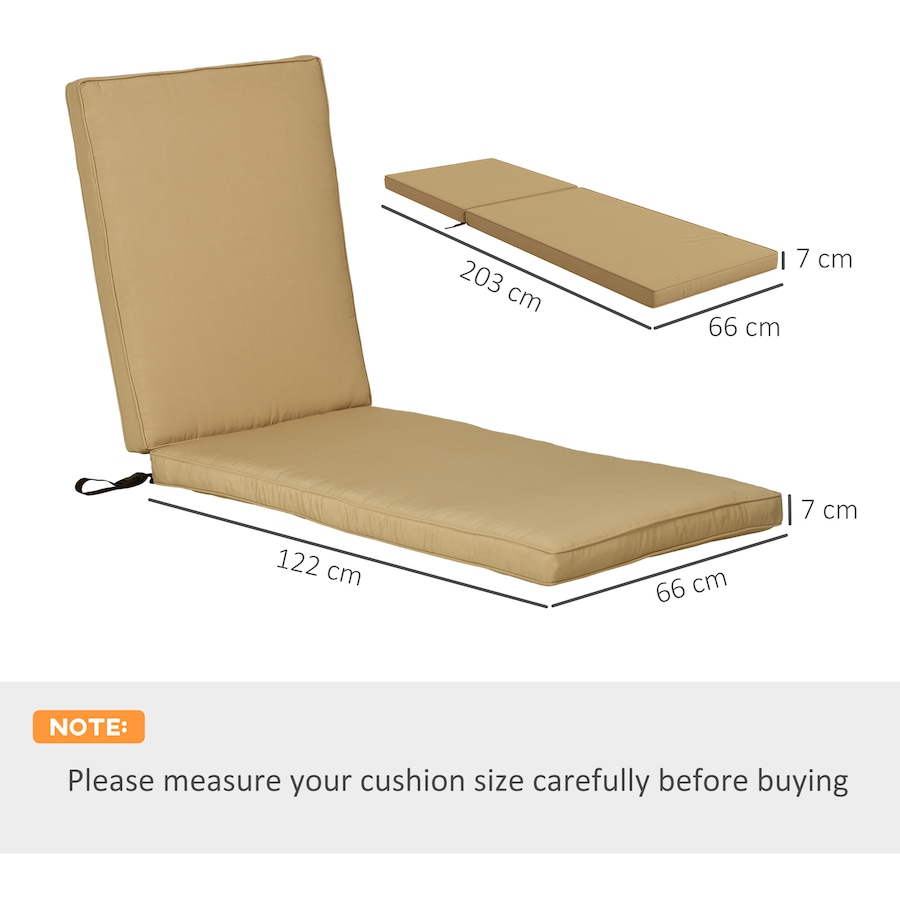 Image 947440_ALTMORE2.jpg, Product 947-440 / Price $92.99, Outsunny Outdoor Seat Cushion for Lounge Chair with Machine Washable Cover from Outsunny on TSC.ca's Home & Garden department