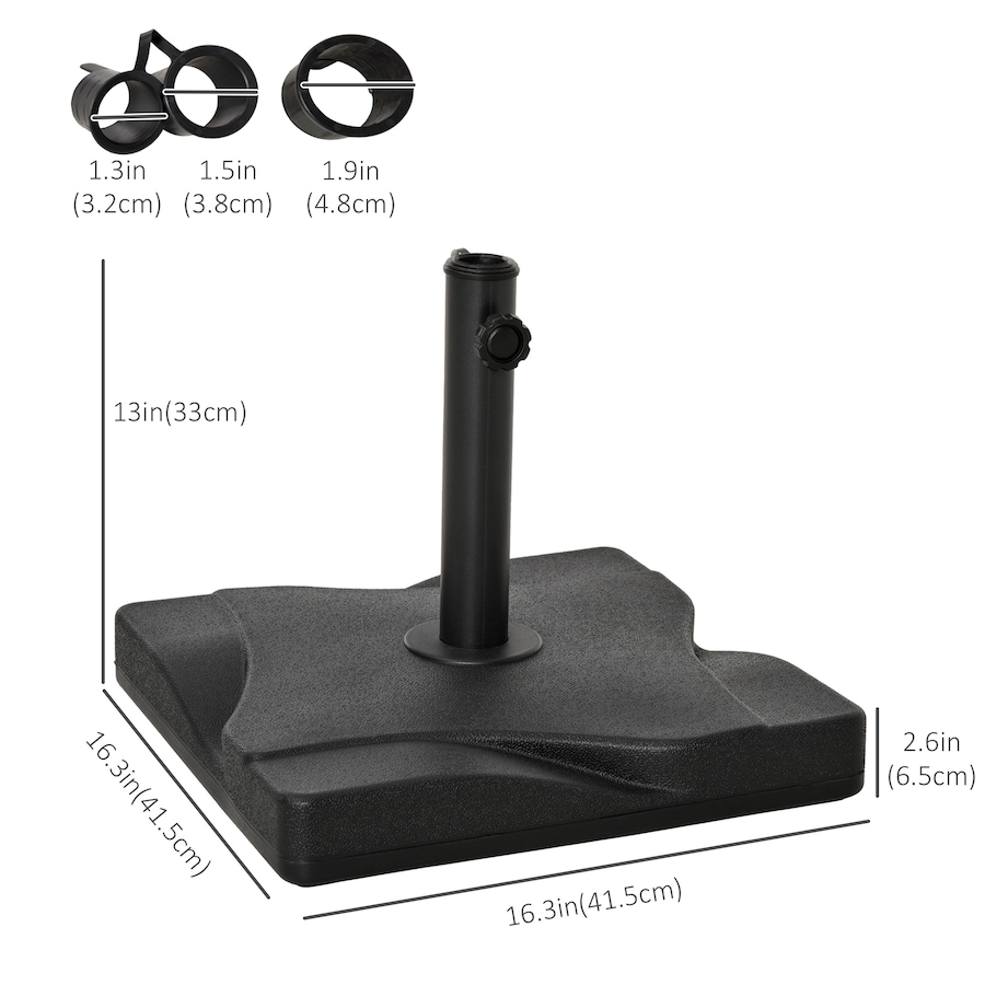 Image 947457_ALTMORE2.jpg, Product 947-457 / Price $69.99, Outsunny Patio Outdoor Garden Square Cement Parasol Base - Black from Outsunny on TSC.ca's Home & Garden department