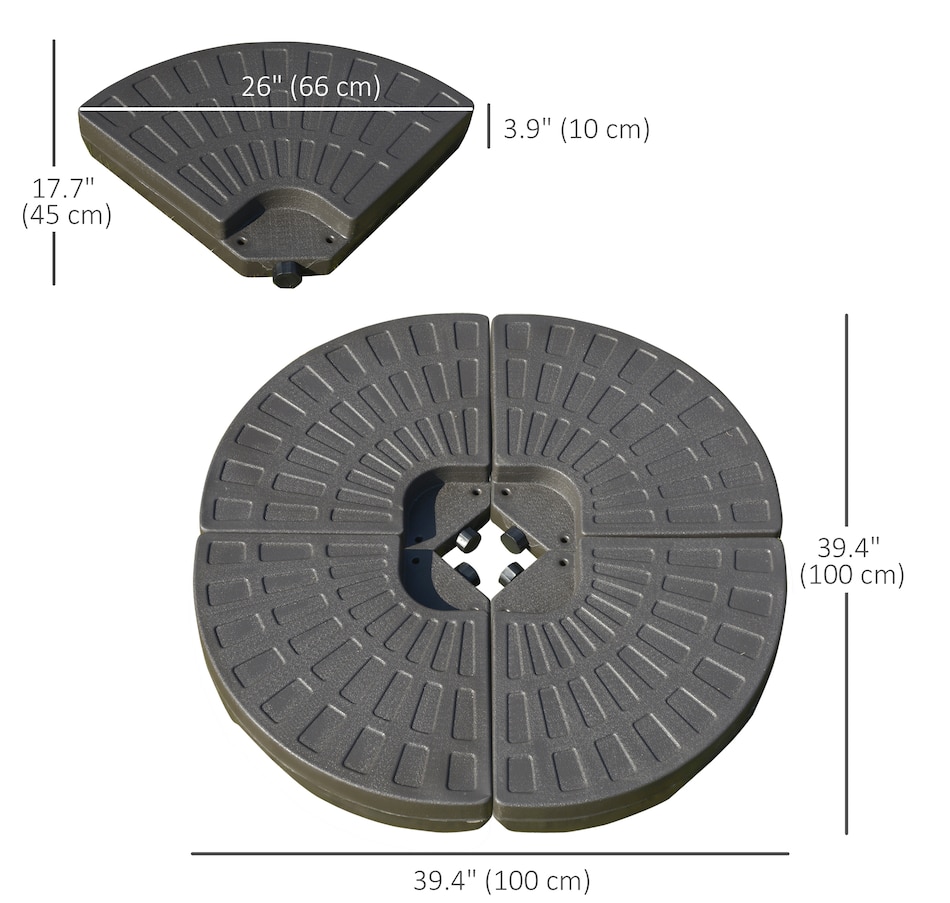 Image 947461_ALTMORE2.jpg, Product 947-461 / Price $94.99, Outsunny 4-Piece Cantilever Offset Patio Umbrella from Outsunny on TSC.ca's Home & Garden department