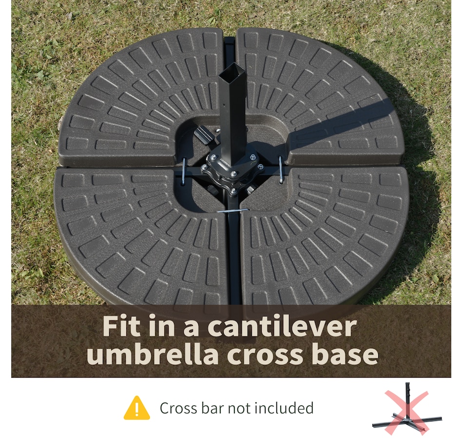 Image 947461_ALTMORE4.jpg, Product 947-461 / Price $94.99, Outsunny 4-Piece Cantilever Offset Patio Umbrella from Outsunny on TSC.ca's Home & Garden department
