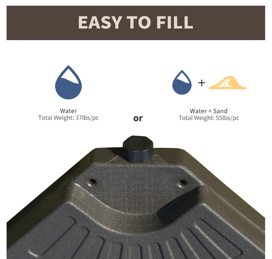 Image 947461_ALTMORE5.jpg, Product 947-461 / Price $94.99, Outsunny 4-Piece Cantilever Offset Patio Umbrella from Outsunny on TSC.ca's Home & Garden department