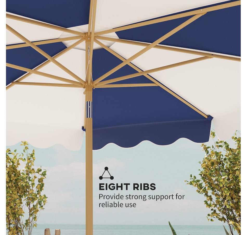 Image 947464_ALTMORE6.jpg, Product 947-464 / Price $79.99, Outsunny 9FT Patio Umbrella, UPF 50+ Tilting Parasol w/ Crank, Mixed Colour from Outsunny on TSC.ca's Home & Garden department