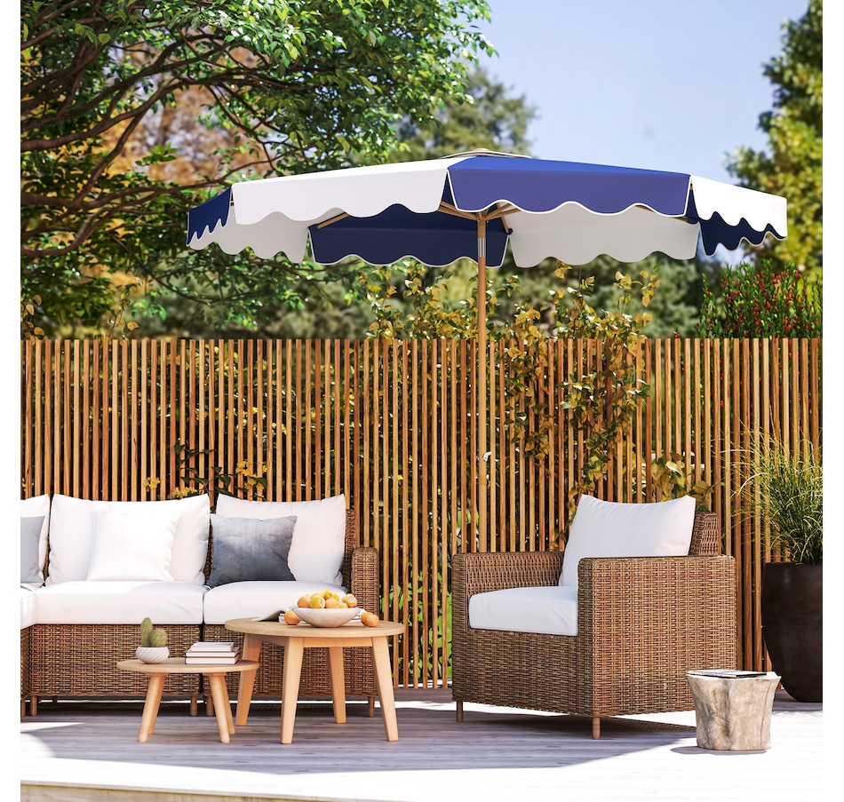 Image 947464_ALTMORE8.jpg, Product 947-464 / Price $79.99, Outsunny 9FT Patio Umbrella, UPF 50+ Tilting Parasol w/ Crank, Mixed Colour from Outsunny on TSC.ca's Home & Garden department