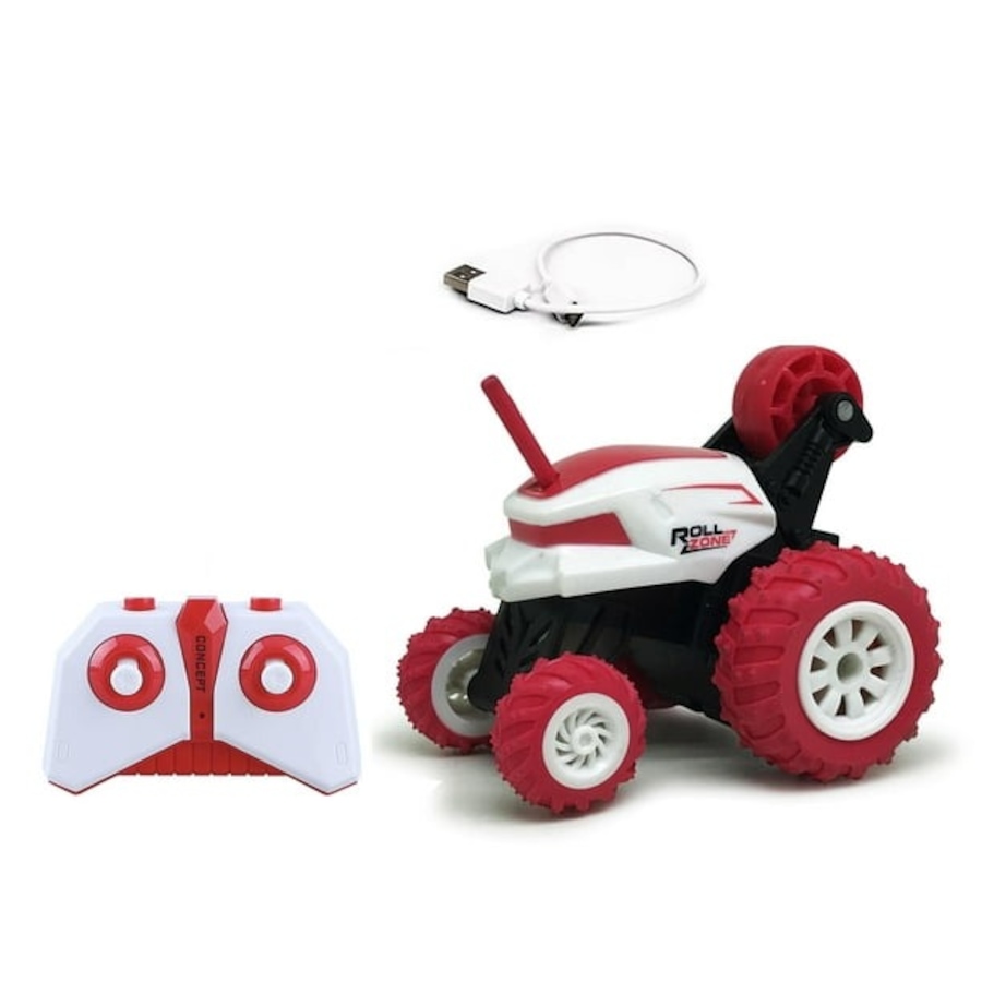 Image 947488.jpg, Product 947-488 / Price $19.97, R/C Roll Zone Mini Stunt Car (Red) – 2.4GHz Remote Control, 360° Rotation, Dynamic Swing & Turn – Educational STEM Toy from Tradeopia on TSC.ca's Toys & Hobbies department