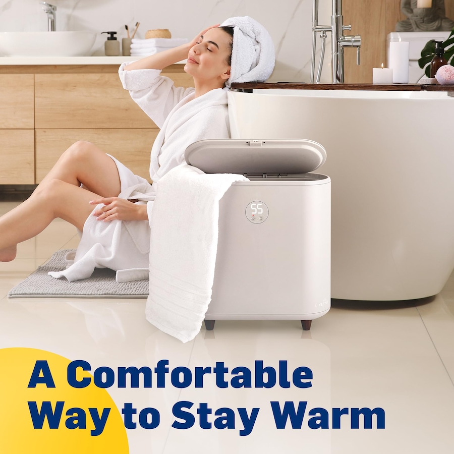 Image 947514_ALTMORE5.jpg, Product 947-514 / Price $199.99, LiveFine Towel Warmer, Large Bucket Style Towel Heater with LED Display - Fits Two 40"x70” Towels from LiveFine on TSC.ca's Kitchen department