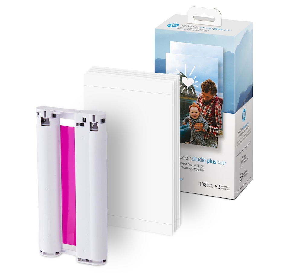 Image 947526_ALTMORE2.jpg, Product 947-526 / Price $189.99, HP Sprocket Studio Plus 4x6” Instant Color Photo Printer Case and Photo Paper Bundle - White from HP - Hewlett Packard on TSC.ca's Toys & Hobbies department
