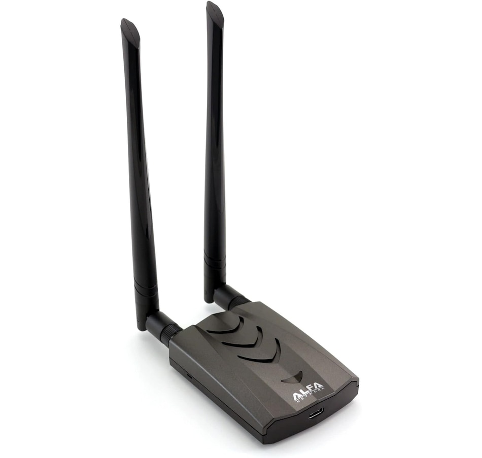Image 947535.jpg, Product 947-535 / Price $119.99, Alfa Long-Range Dual-Band AC1200 Wireless USB 3.0 Type-C WiFi Adapter with 2x 5dBi External Antennas from Alfa on TSC.ca's Electronics department