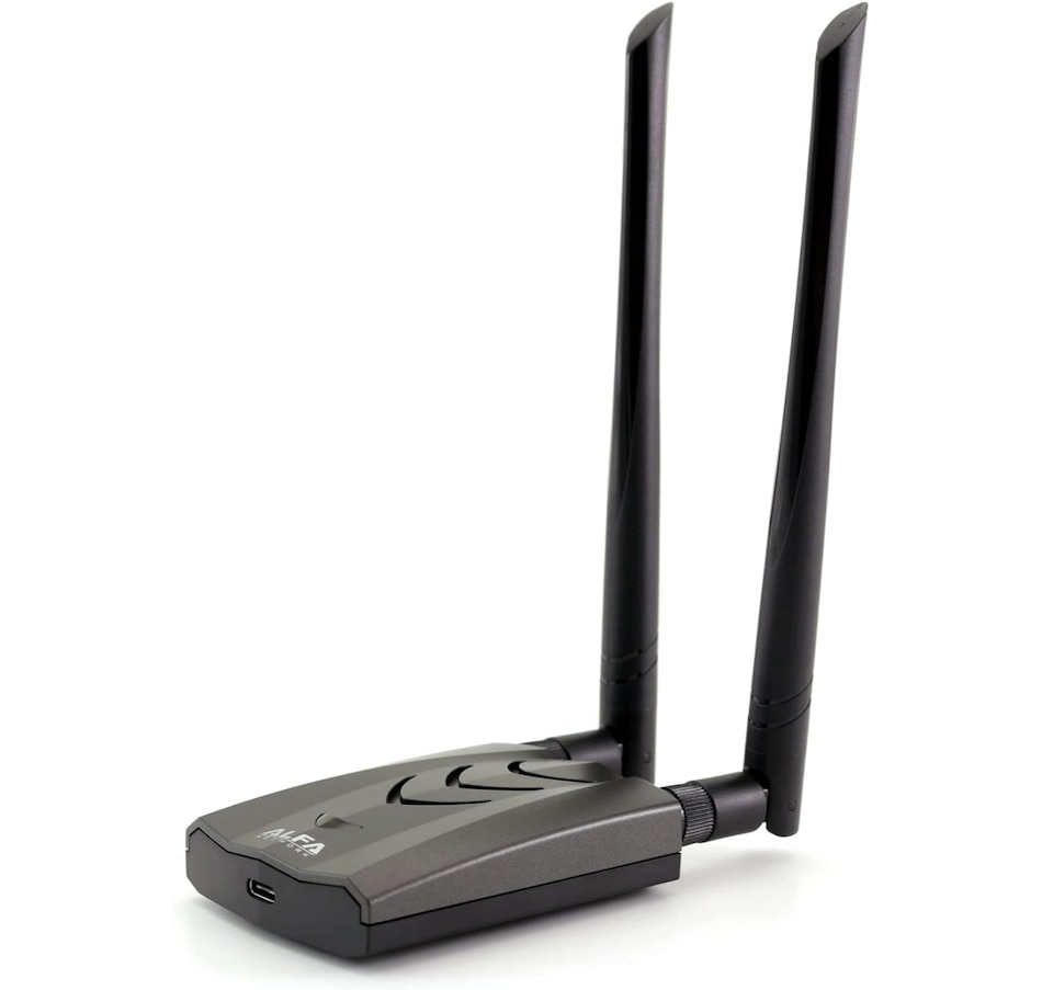 Image 947535_ALTMORE3.jpg, Product 947-535 / Price $119.99, Alfa Long-Range Dual-Band AC1200 Wireless USB 3.0 Type-C WiFi Adapter with 2x 5dBi External Antennas from Alfa on TSC.ca's Electronics department