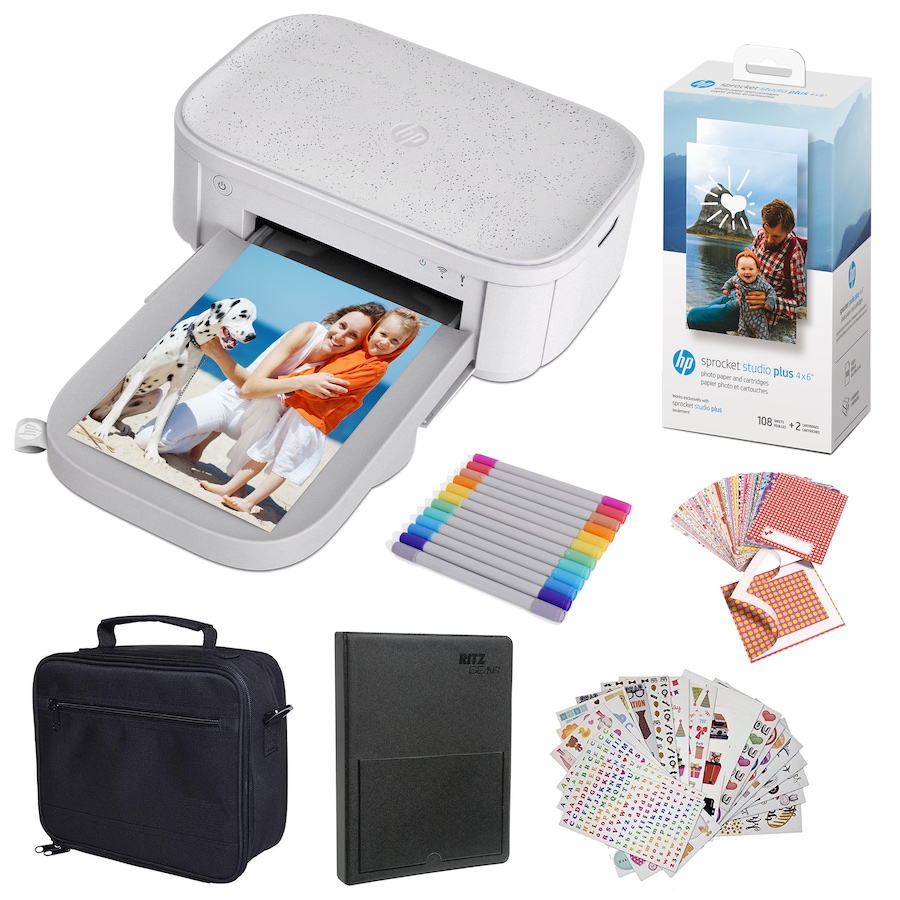 Image 947541.jpg, Product 947-541 / Price $319.99, HP Sprocket Studio Plus 4x6” Instant Photo Printer, Case & Accessories Gift Bundle from HP - Hewlett Packard on TSC.ca's Toys & Hobbies department