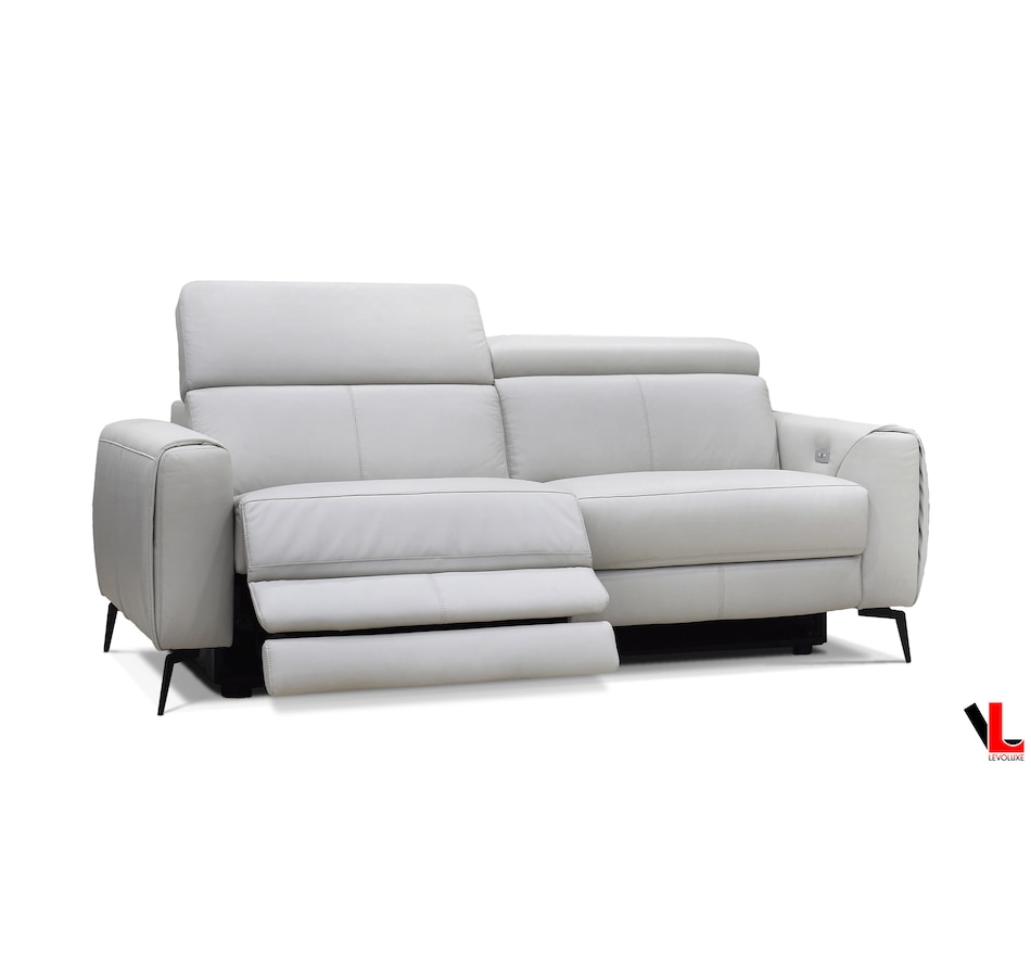 Image 948450_ALTMORE4.png, Product 948-450 / Price $5,299.99, Levoluxe Lennox 2 Piece Power Reclining Sofa and Loveseat Set with Adjustable Headrests in Light Grey Leather Match from Levoluxe on TSC.ca's Home & Garden department