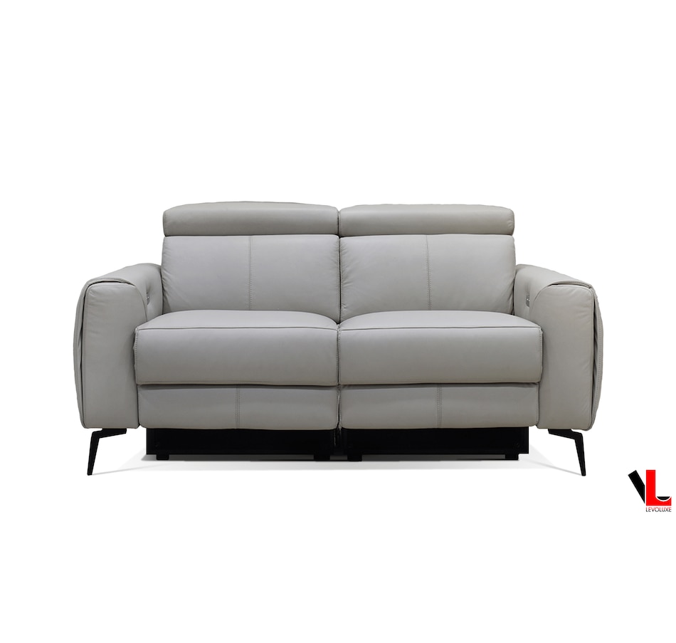 Image 948450_ALTMORE5.png, Product 948-450 / Price $5,299.99, Levoluxe Lennox 2 Piece Power Reclining Sofa and Loveseat Set with Adjustable Headrests in Light Grey Leather Match from Levoluxe on TSC.ca's Home & Garden department