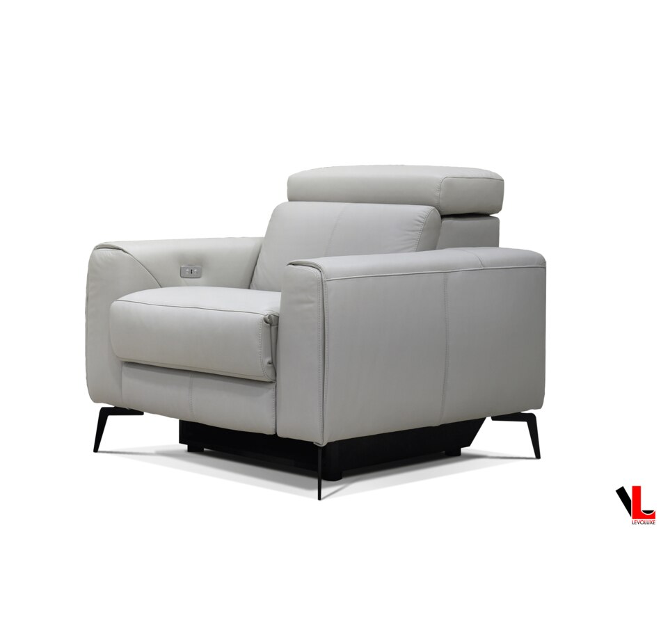 Image 948450_ALTMORE6.png, Product 948-450 / Price $5,299.99, Levoluxe Lennox 2 Piece Power Reclining Sofa and Loveseat Set with Adjustable Headrests in Light Grey Leather Match from Levoluxe on TSC.ca's Home & Garden department
