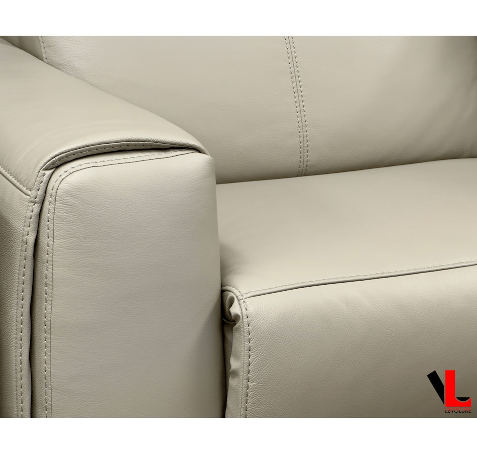 Image 948450_ALTMORE7.png, Product 948-450 / Price $5,299.99, Levoluxe Lennox 2 Piece Power Reclining Sofa and Loveseat Set with Adjustable Headrests in Light Grey Leather Match from Levoluxe on TSC.ca's Home & Garden department