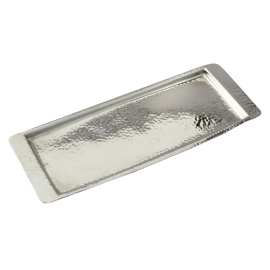 Image 948476.jpg, Product 948-476 / Price $49.00, Elegance Stainless Steel Hammered Rectangular Tray 13.75"L x 4.5" W from Elegance Tableware on TSC.ca's Kitchen department