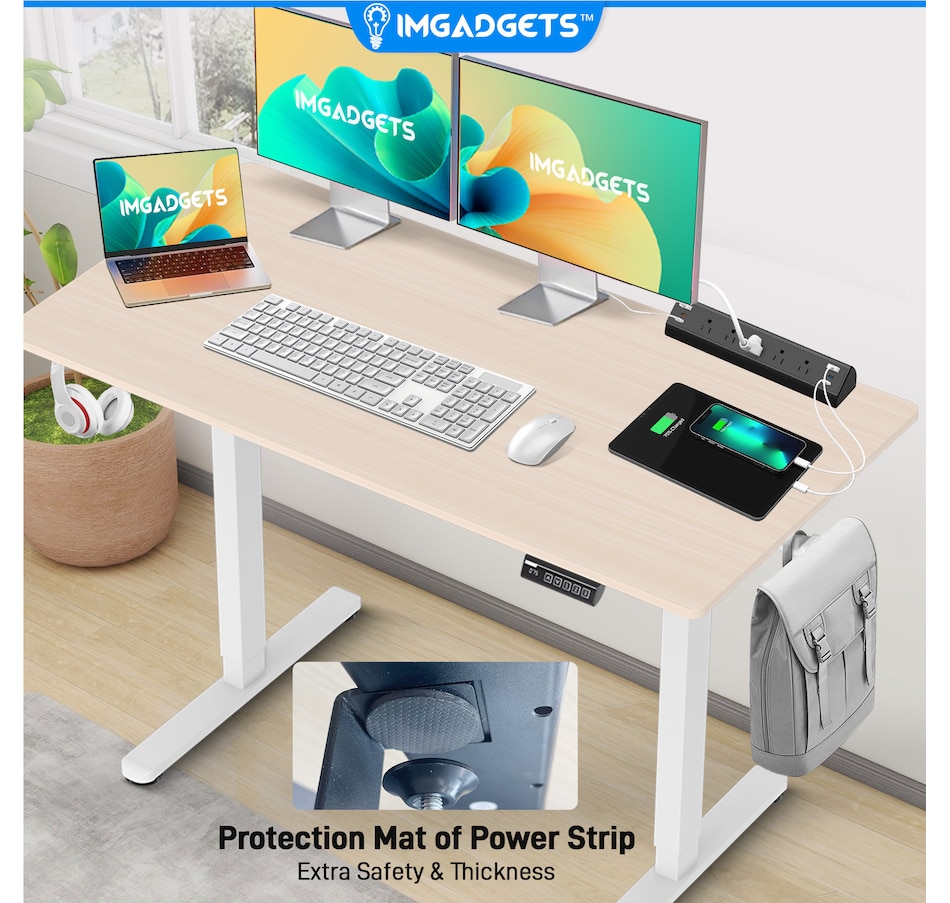 Image 948567_ALTMORE16.jpg, Product 948-567 / Price $49.99, IMGadgets Desk Clamp Power Strip | Smart Power Management with 5 AC Outlets | 20W Fast Charging | 6 USB Ports (2 USB-A, 4 USB-C) | 900J Surge Protection | Extended 6.6ft Cord | 45° Flat Plug | Space-Saving Desk Clamp from IMGadgets on TSC.ca's Toys & Hobbies department