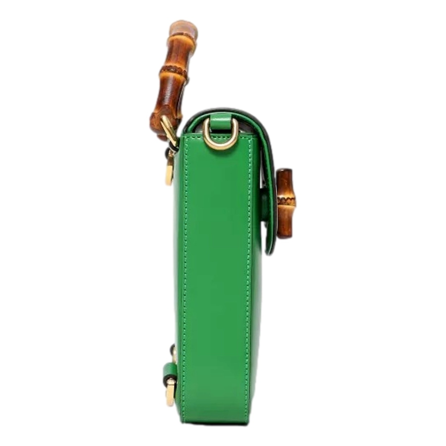 Image 948569_ALTMORE17.jpg, Product 948-569 / Price $2,536.00, Gucci Bamboo 1947 Mini Green Leather Top Handle Crossbody Bag from Gucci on TSC.ca's Fashion department