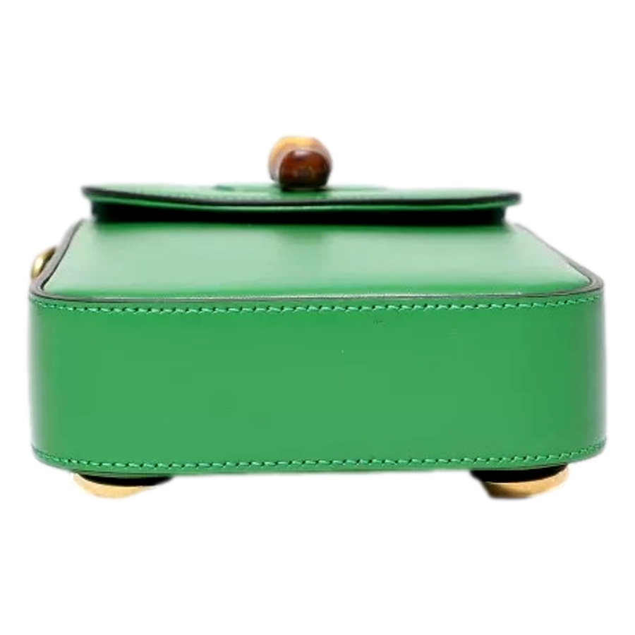 Image 948569_ALTMORE18.jpg, Product 948-569 / Price $2,536.00, Gucci Bamboo 1947 Mini Green Leather Top Handle Crossbody Bag from Gucci on TSC.ca's Fashion department