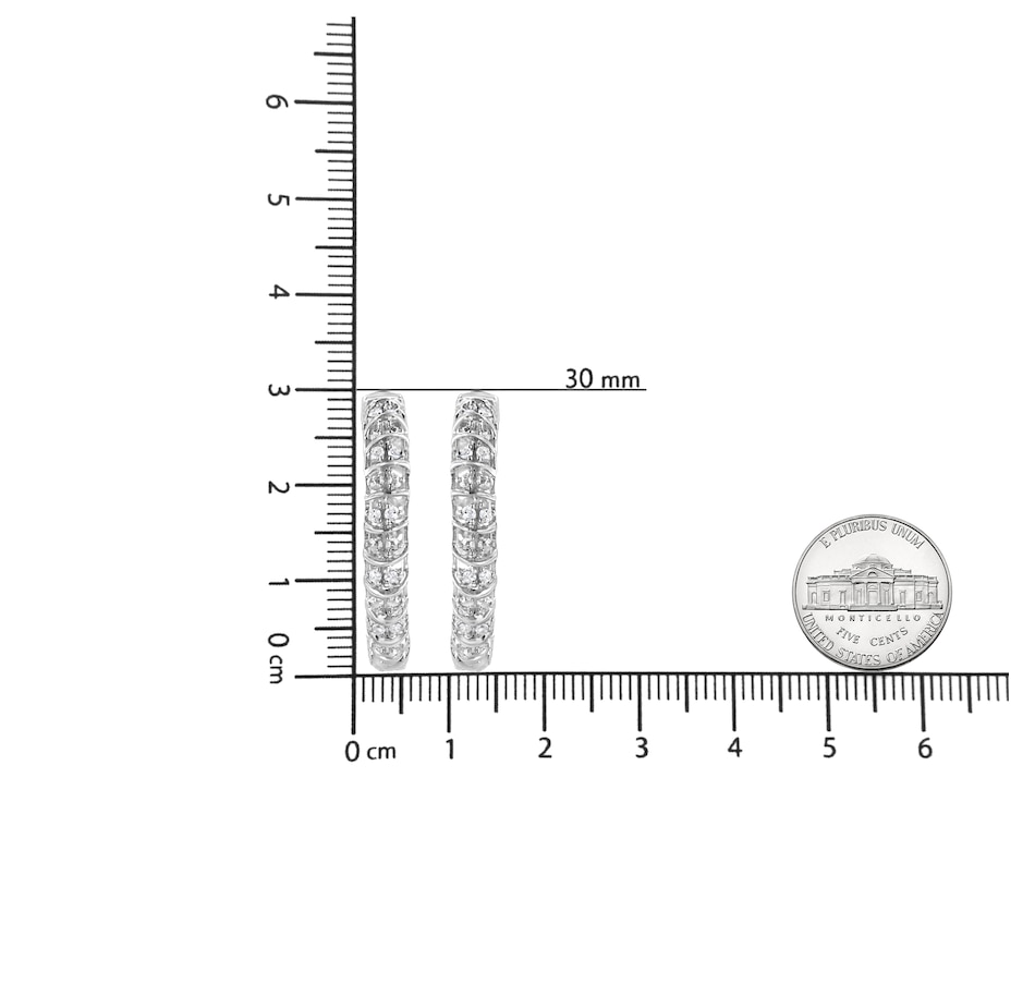 Image 948713_ALTMORE4.jpg, Product 948-713 / Price $1,062.00, .925 Sterling Silver 1/2 Cttw Diamond Wire Cage Style Hoop Earring (I-J Color, I2-I3 Clarity) from Haus of Brilliance on TSC.ca's Jewellery department