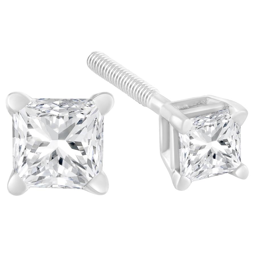 Image 948730_ALTMORE2.jpg, Product 948-730 / Price $11,022.00, AGS Certified 18K White Gold 1.0 Cttw 4-Prong Set Princess-Cut Solitaire Diamond Screw Back Stud Earrings (E-F Color, SI2-I1 Clarity) from Haus of Brilliance on TSC.ca's Jewellery department