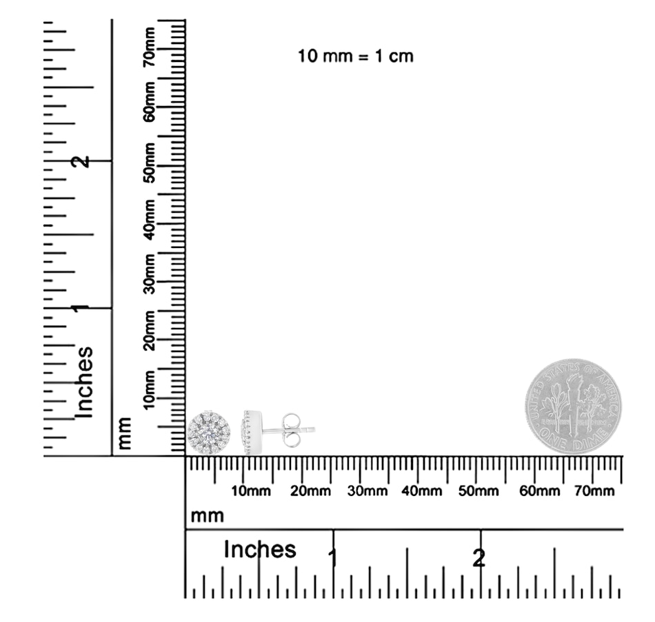 Image 948741_ALTMORE5.jpg, Product 948-741 / Price $7,999.00, 14k White Gold 1 cttw Diamond Halo Stud Earrings (I-J Clarity, I1-I2 Color) from Haus of Brilliance on TSC.ca's Jewellery department