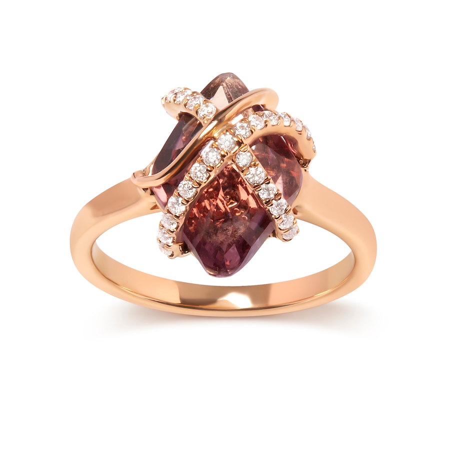 Image 948749.jpg, Product 948-749 / Price $8,073.00, 14K Rose Gold 1/5 Cttw Diamond Wrapped 15x15 MM Purple Amethyst Cocktail Ring (G-H Color, SI1-SI2 Clarity) from Haus of Brilliance on TSC.ca's Jewellery department
