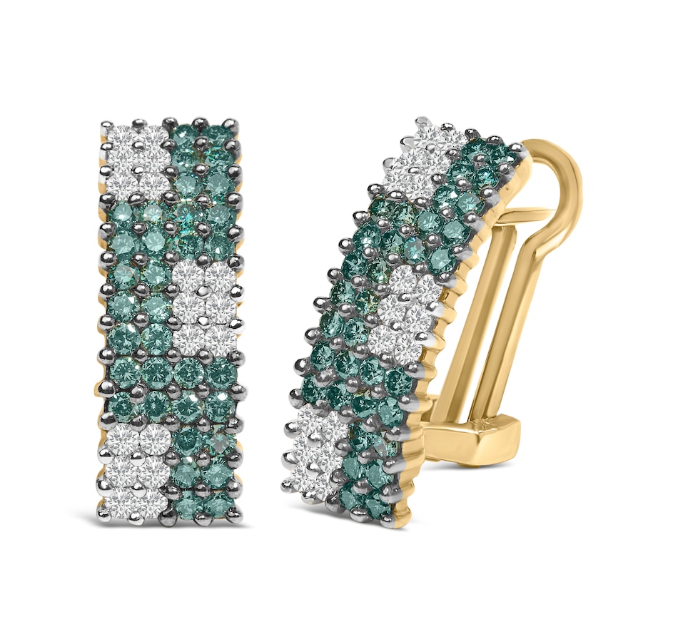 Image 948770_ALTMORE1.jpg, Product 948-770 / Price $8,593.00, 14K Yellow Gold 2 cttw White and Treated Blue Diamond Earrings (H-I, SI1-SI2) from Haus of Brilliance on TSC.ca's Jewellery department