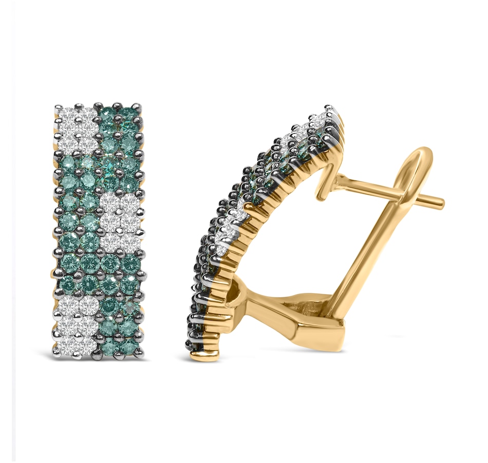 Image 948770_ALTMORE2.jpg, Product 948-770 / Price $8,593.00, 14K Yellow Gold 2 cttw White and Treated Blue Diamond Earrings (H-I, SI1-SI2) from Haus of Brilliance on TSC.ca's Jewellery department