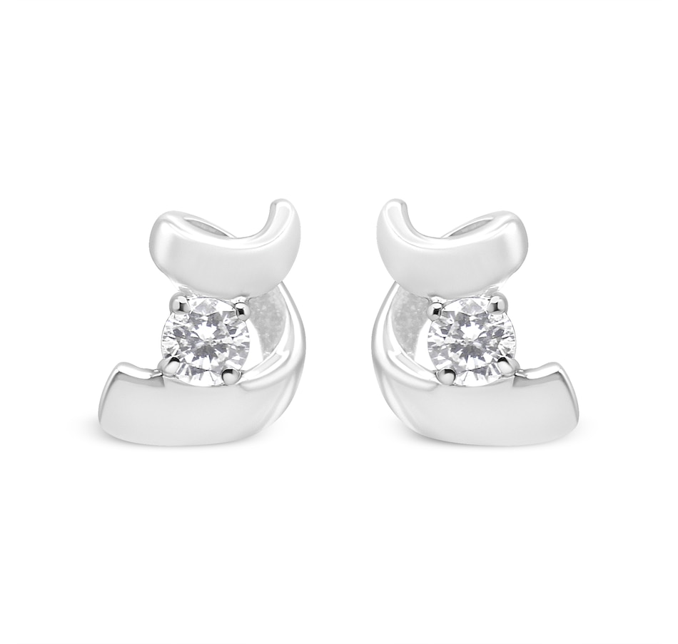 Image 948782_ALTMORE1.jpg, Product 948-782 / Price $540.00, .925 Sterling Silver Round Cut Diamond Fashion Earrings (0.10 cttw, I-J Color, I2-I3 Clarity) from Haus of Brilliance on TSC.ca's Jewellery department